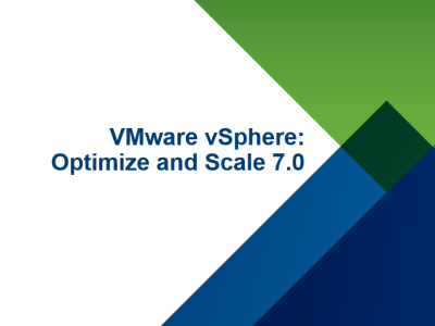 vSphere: Optimize and Scale 7.0